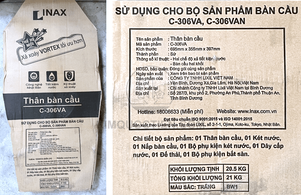 cầu inax 306