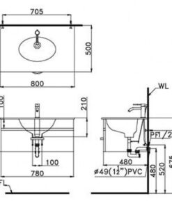 Lavabo CAESAR LF5026 Đặt Bàn