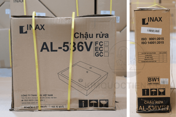 Chậu Rửa Lavabo INAX AL-536V Đặt Bàn khi được giao đến tay khách hàng
