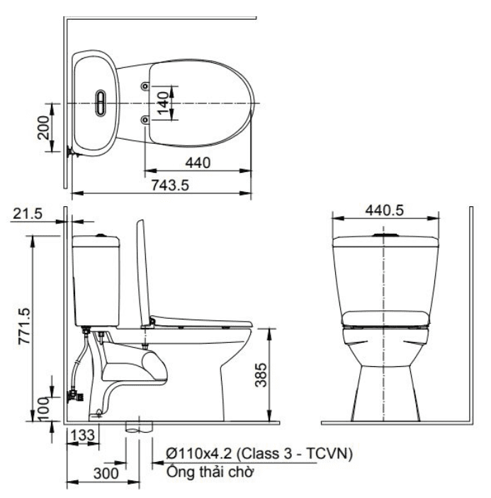 Bồn cầu INAX C-306VA