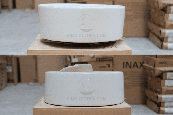 Vành Tròn Sang Trọng Nâng Tầm Nhà Xí Cùng Lavabo INAX AL-295V Đặt Bàn 