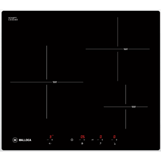 Bếp Kính Âm 3 Từ MALLOCA MI 593 BN