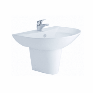 Chậu Rửa Lavabo COTTO C02197/C4219 Treo Tường Kèm Chân Ngắn