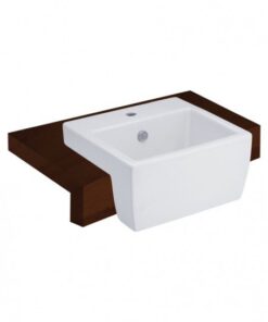 Chậu Rửa Lavabo COTTO C02217 Quado Bán Âm Bàn Kháng Khuẩn