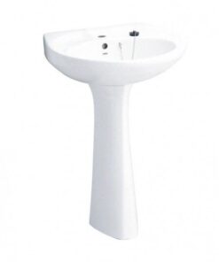 Chậu Rửa Lavabo COTTO C012/C412 Treo Tường Kèm Chân Dài