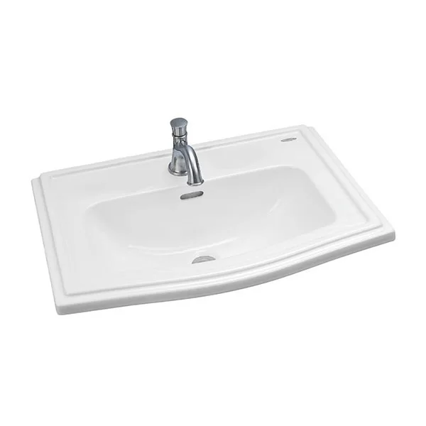 Chậu Rửa Mặt Lavabo TOTO LW781CJ#W Dương Vành 1 Lỗ