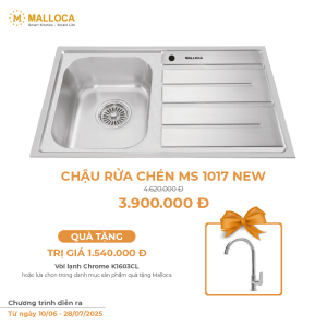 Chậu Rửa Chén MALLOCA MS 1017 NEW INOX 304