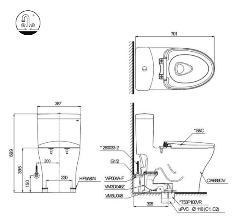 TOTO MS889CDRW17