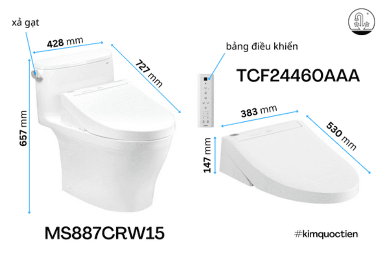 Bồn Cầu Điện Tử TOTO MS887CRW15#XW
