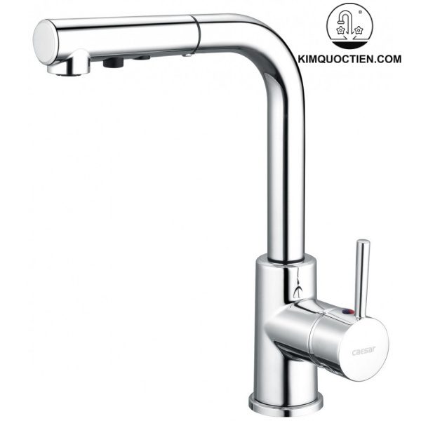 Vòi Bếp CAESAR K915C Nóng Lạnh Rút Dây