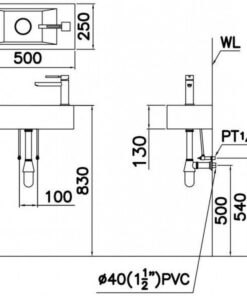 Lavabo CAESAR LF5239S Đặt Bàn/Treo Tường