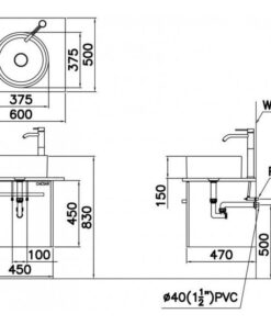 Lavabo CAESAR LF5232 Đặt Bàn