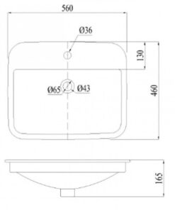 Lavabo CAESAR L5019 Dương Vành