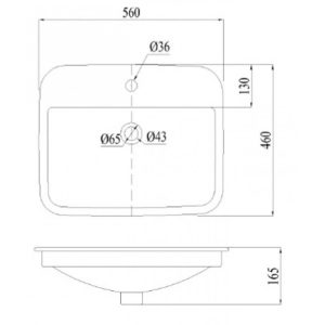 Lavabo CAESAR L5019 Dương Vành