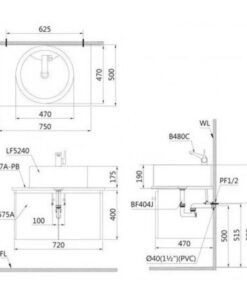 Lavabo CAESAR LF5240 Đặt Bàn Tròn