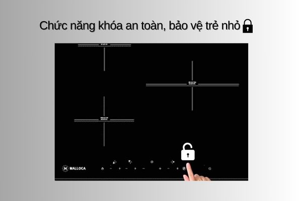Bếp từ MH 5903 IN trang bị khóa an toàn