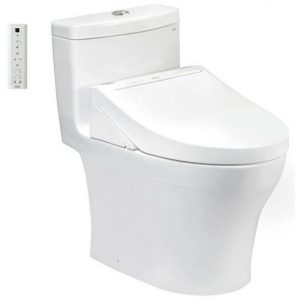 Bồn Cầu Điện Tử TOTO MS889CDRW15#XW Kèm Nắp Rửa Điện Tử WASHLET Dòng C5 – TCF24460AAA (220V)
