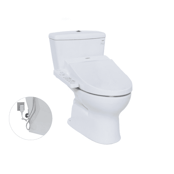 Bồn Cầu Điện Tử TOTO CS300DRW7#W Kèm Nắp Rửa Điện Tử WASHLET Dòng C2 - TCF6631A (220V)