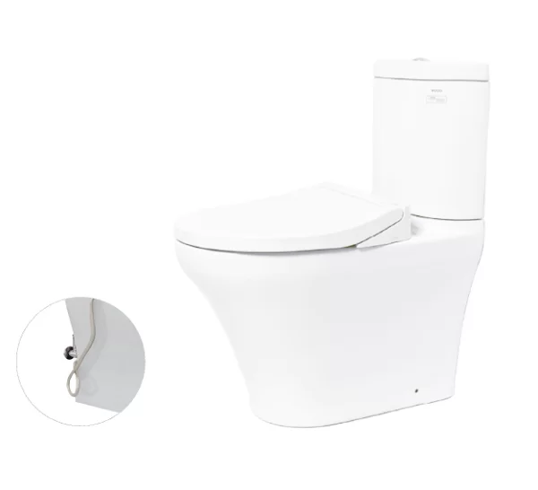 Bồn Cầu TOTO CS818DE2#XW 2 Khối Nắp Rửa Cơ TCW07S