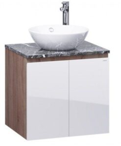 Bộ Tủ Cabinet CAESAR L5215/EH46002AWV Kèm Lavabo Màu Gỗ