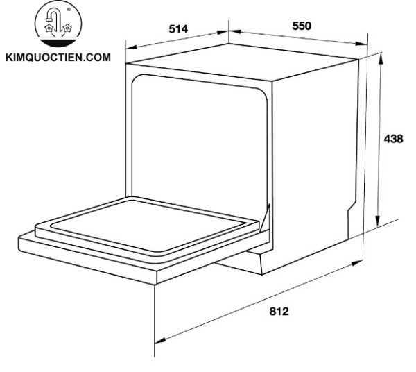 Máy rửa chén bát Hafele HDW-T50B 539.20.600