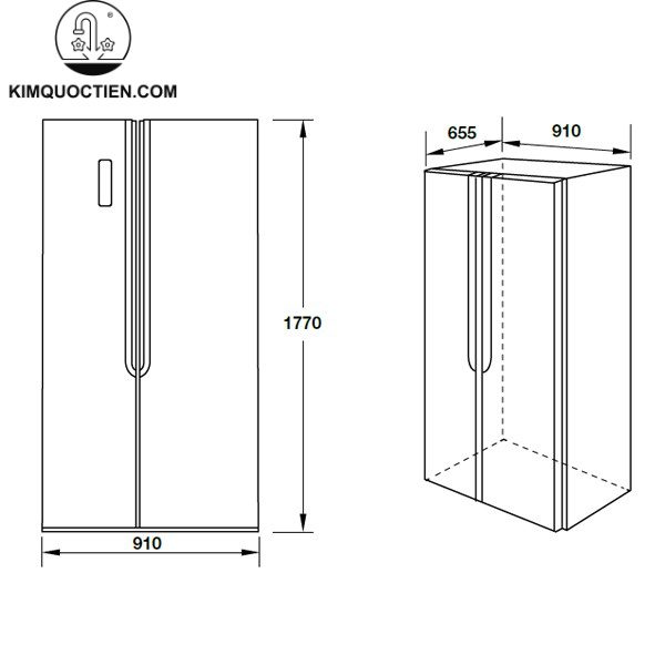 Tủ lạnh Inverter Hafele HF-SBSID 534.14.020