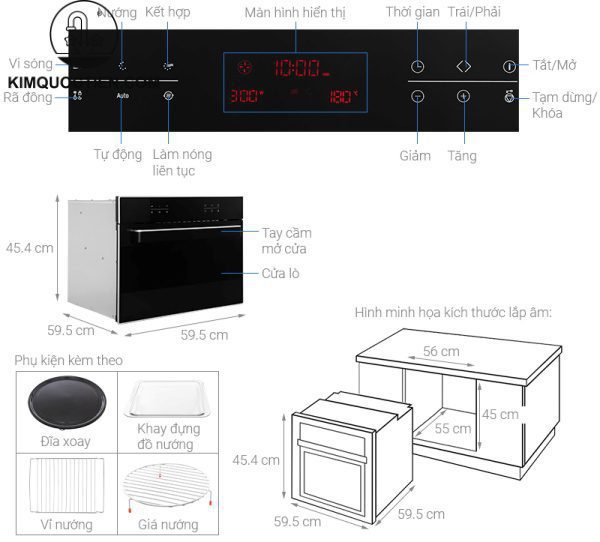 Lò vi sóng kết hợp nướng Hafele HO-KT45B 