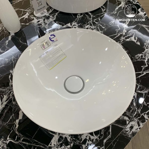 Lavabo Caesar L5221 đặt bàn tròn, dung tích 3.5 lít, không kèm phụ kiện, cho phép tùy chọn theo sở thích cá nhân.