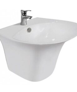 Lavabo VIGLACERA V63 Treo Tường Liền Khối Chân Ngắn