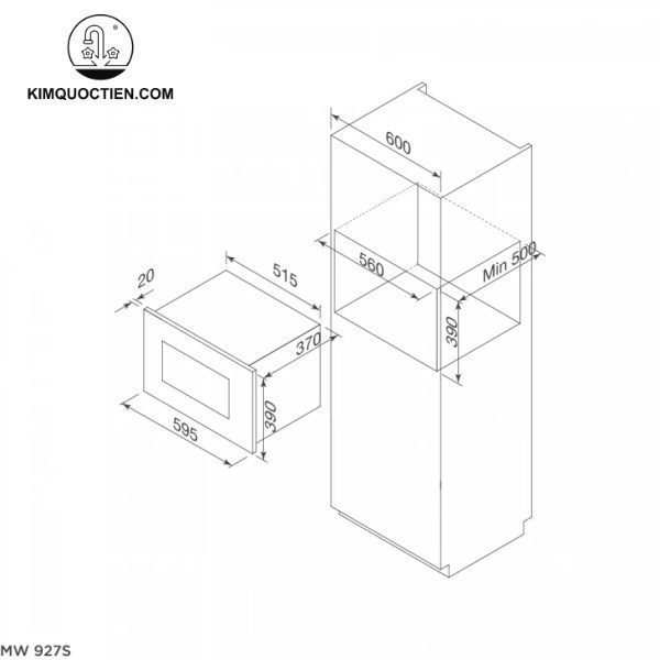 Lò vi sóng âm tủ Malloca MW 927S 