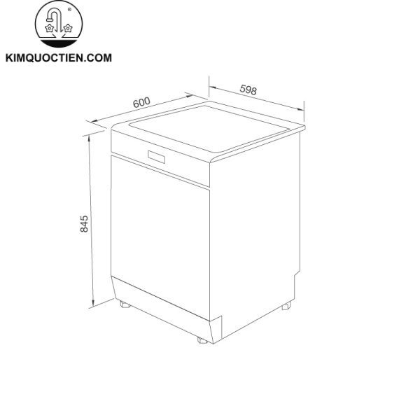Máy rửa chén Malloca WQP12-5201E