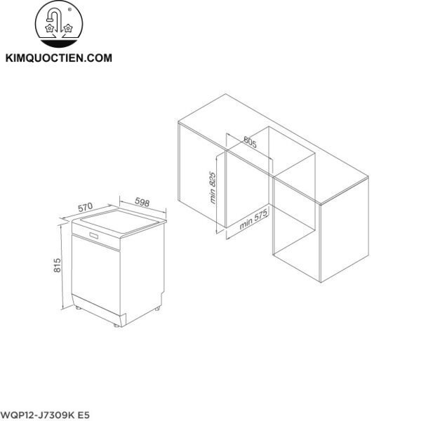 Máy rửa chén âm tủ Malloca WQP12-J7309E E5