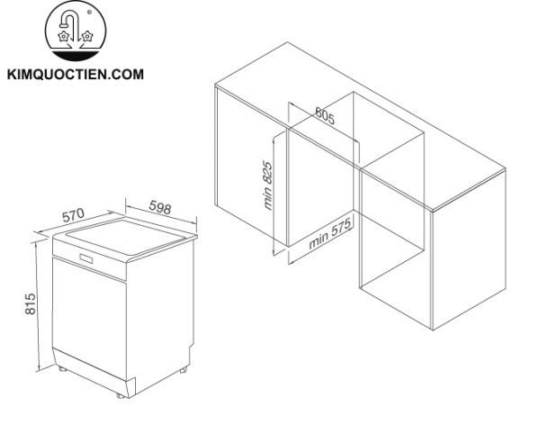 Máy Rửa Chén MALLOCA WQP12-J7309K E5