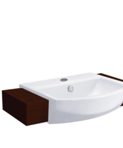 Chậu Rửa Lavabo COTTO C02427 Tetragon Bán Âm Bàn Kháng Khuẩn
