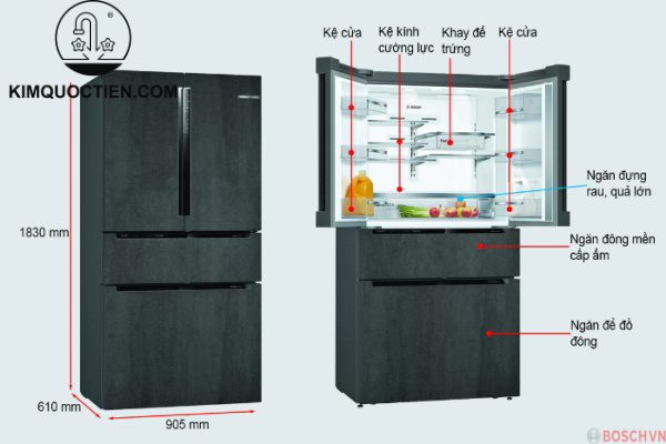 tủ lạnh Bosch KFN96PX91I