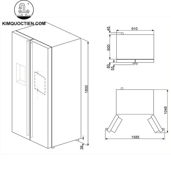 Tủ lạnh độc lập Smeg SBS662X 535.14.999 