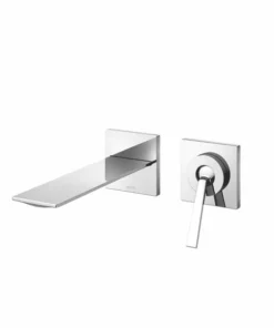 Vòi Lavabo TOTO TLP02309B#PN Gật Gù Nóng Lạnh Gắn Tường ZL (2 Lỗ)
