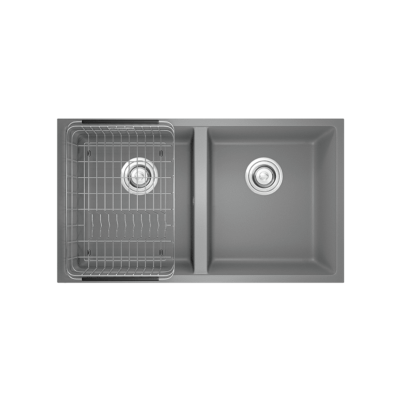 Chậu Rửa Chén KONOX VELOCI 760D Grey 2 Hộc Màu Xám