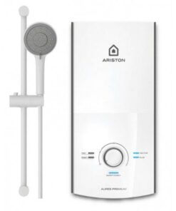 Máy Nước Nóng ARISTON AURES PREMIUM 4.5*PTrực Tiếp Có Bơm Màu Trắng