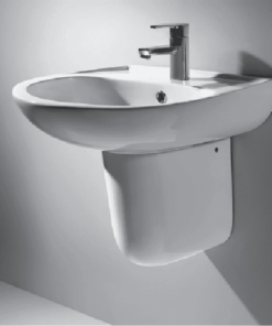 Chậu Rửa Lavabo BELLO BB - 800312 Treo Tường Kèm Chân Ngắn