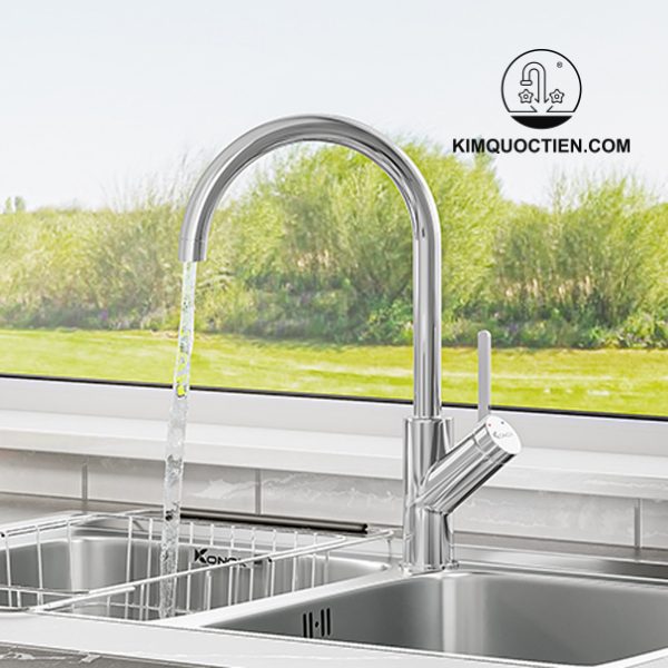 Vòi Rửa Chén KONOX Modo Chrome bề mặt PVD Chrome 5 lớp