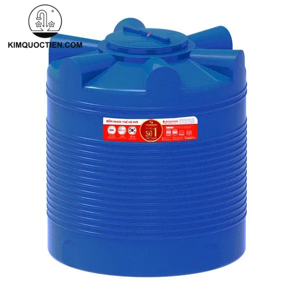 Bồn Nhựa ĐT BNDTNM3000Đ Thế Hệ Mới Đứng thiết kế nắp bồn hiện đại