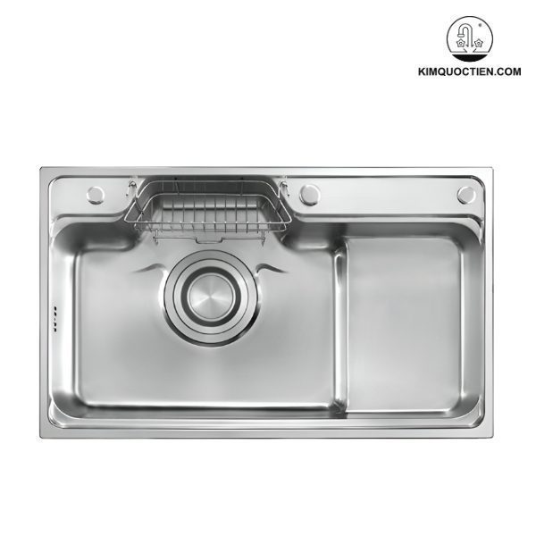Chậu rửa chén BELLO BL-C330 1 hộc được làm từ chất liệu inox dày dặn, đảm bảo sự bền bỉ để sử dụng trong thời gian dài