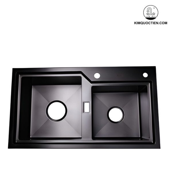 Chậu rửa chén BELLO BL-C590 2 hộc màu đen có ngoại hình ấn tượng và trang nhã, giúp không gian bếp càng thêm sang trọng
