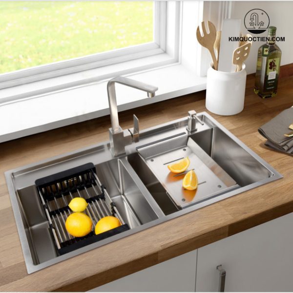 Chậu rửa bát BELLO BL-C908 còn mang lại tính thẩm mỹ cao cho không gian bếp với thiết kế ấn tượng