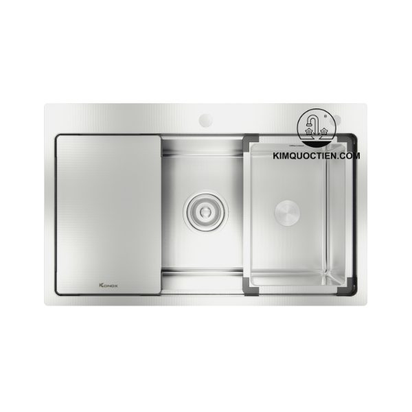Chậu Rửa Chén KONOX KN8151TS Dekor Chống Xước Inox 1 Hộc chính hãng, độ bền cao
