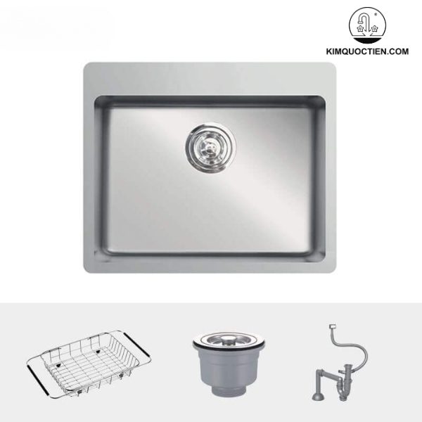 Sản phẩm đi kèm với giá úp chén bát bằng inox, một phụ kiện hữu ích giúp bạn dễ dàng làm khô rau củ hay các dụng cụ nhà bếp sau khi rửa