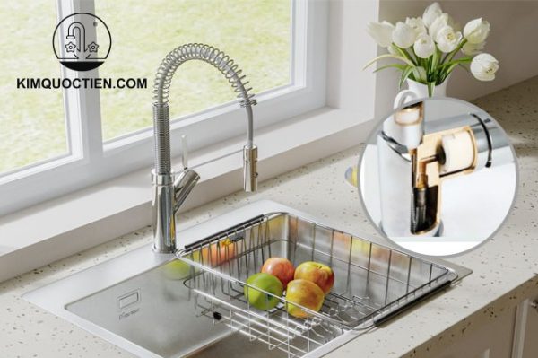 Vòi Rửa Chén KONOX Gusta Dây Rút có khả năng xoay 360 độ