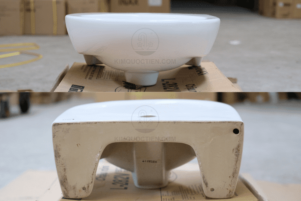 Chất liệu sứ cao cấp, chống bám bẩn và bạn dễ dàng cảm nhận chất lượng sau thời gian sử dụng