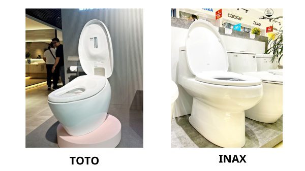 So sánh bồn cầu toto và inax